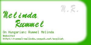 melinda rummel business card